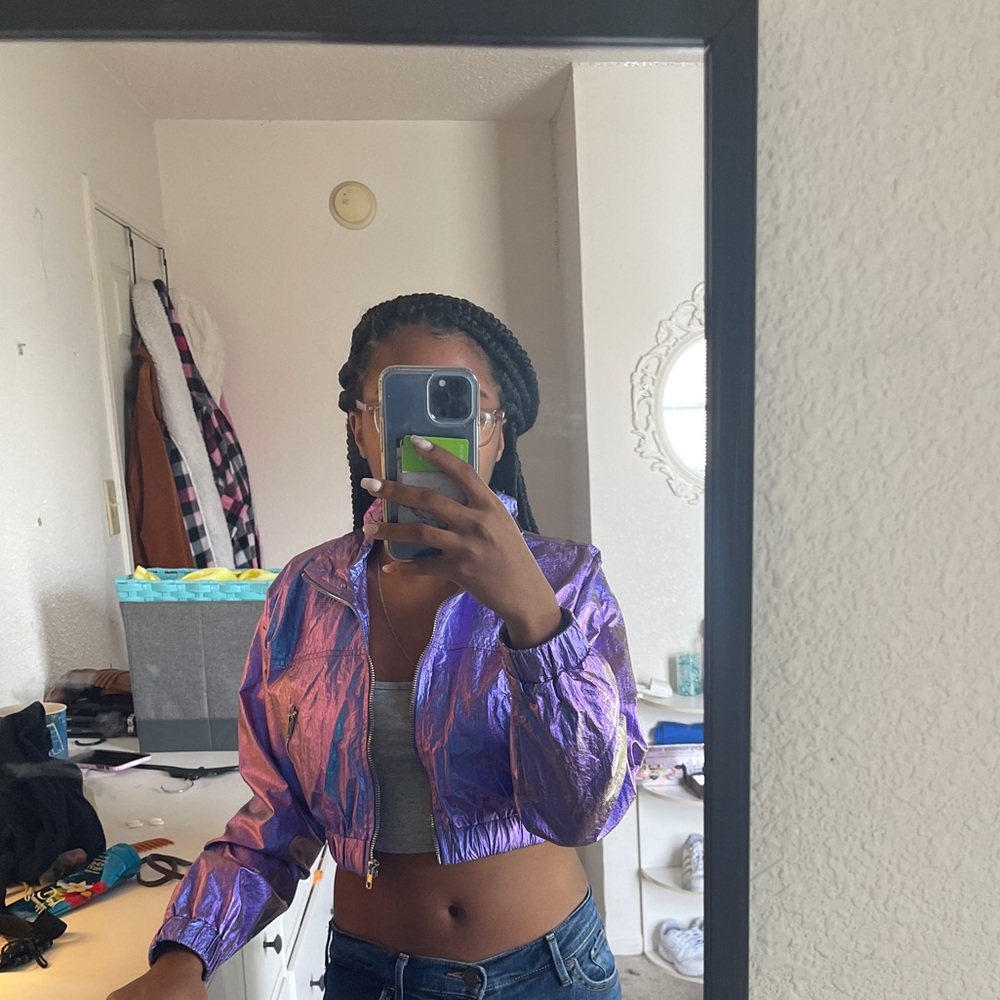 Purple reflective jacket